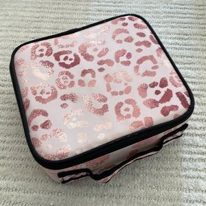 Cosmetic case pink leopard